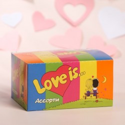 Коробка жвачек Love is, ассорти, 100 шт